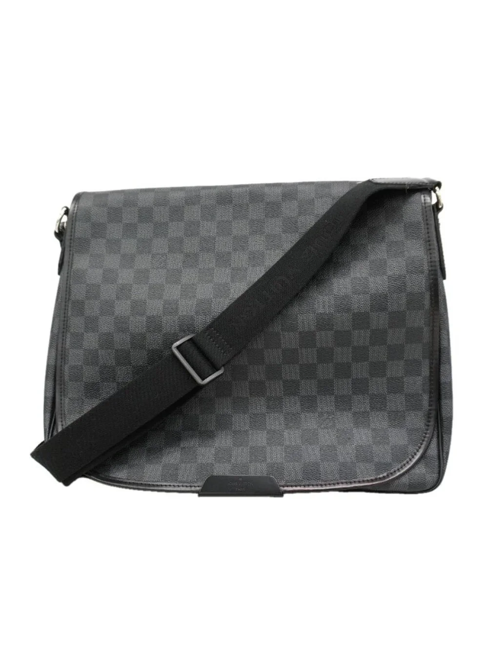 Louis Vuitton Shoulder Bag Damier Graphite District GM Black Gray